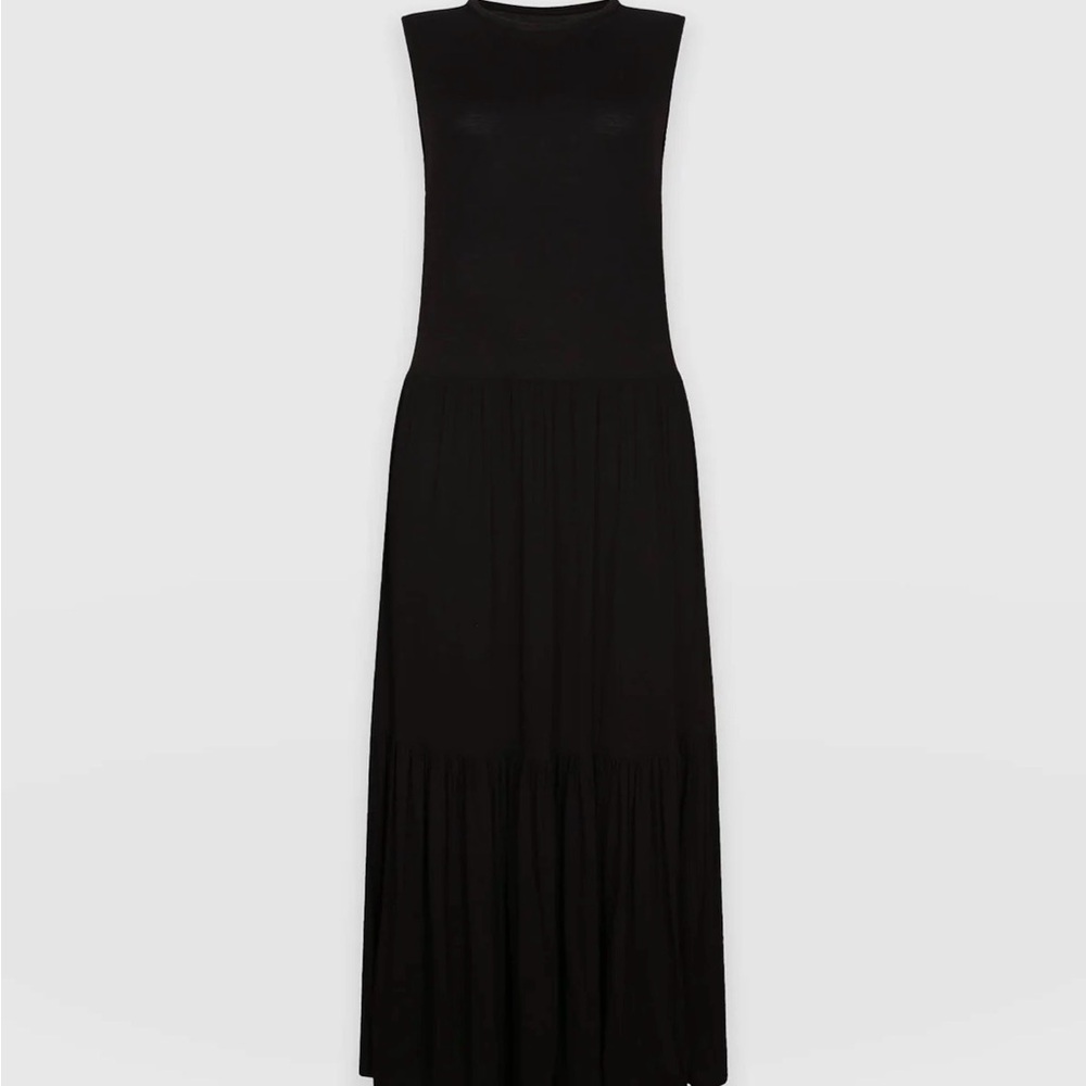 Sleeveless Black Greenwich Maxi Dress - Effortless Tiered Design